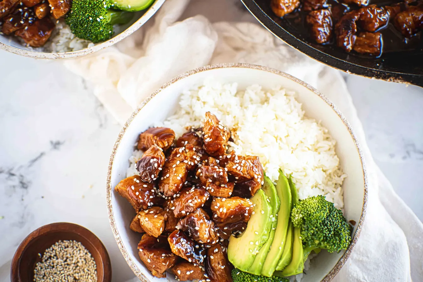 Delicious Teriyaki Chicken Rice Bowls Ready to Serve