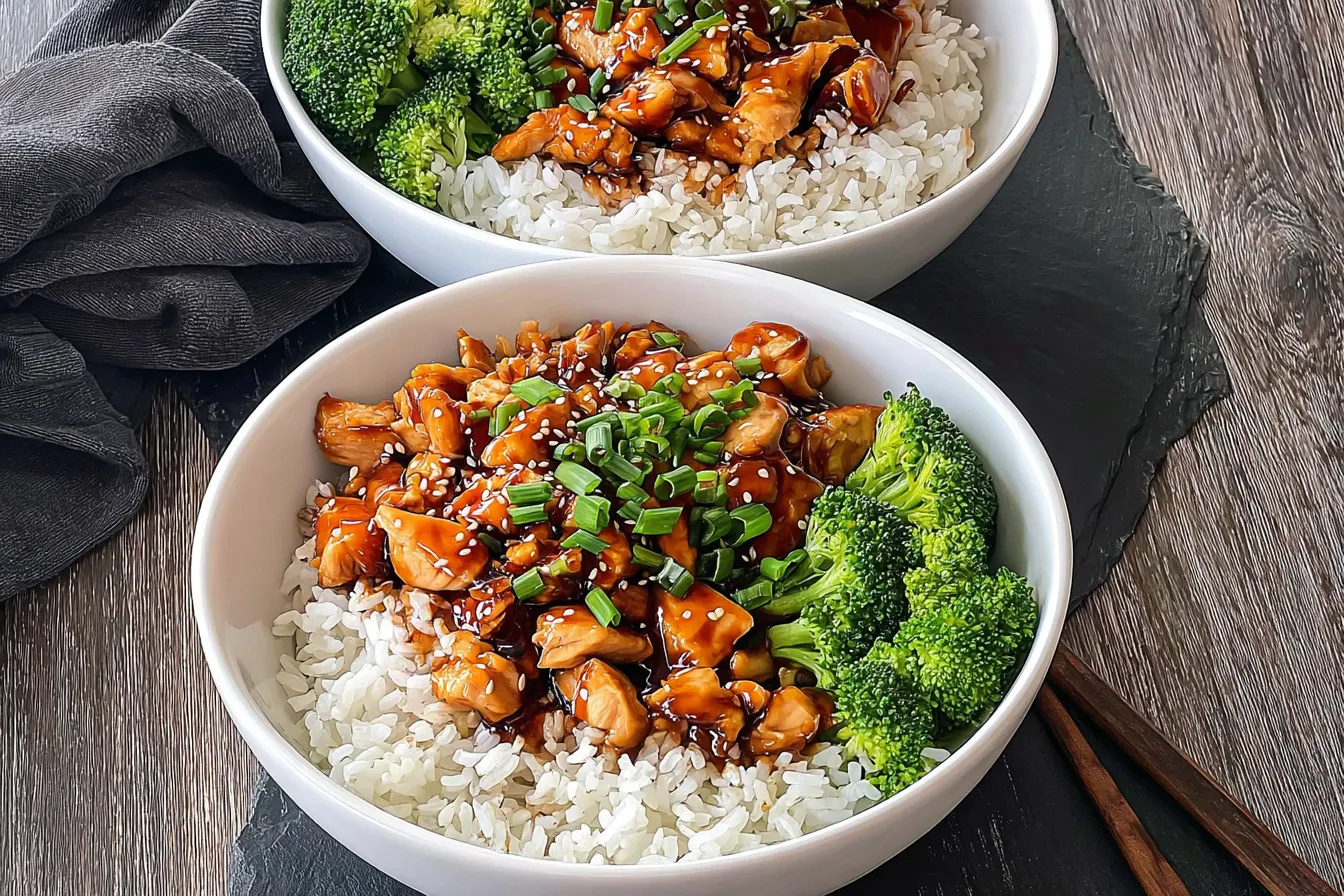 Teriyaki Chicken Rice Bowls: A Delicious Dinner Delight 2 Teriyaki Chicken Rice Bowls