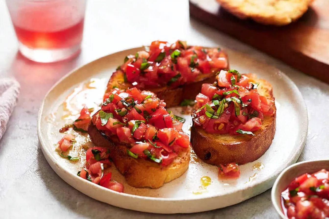 Tomato Basil Bruschetta: A Fresh Delight for Your Palate 1 Delicious Tomato Basil Bruschetta Appetizer
