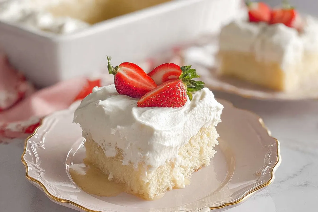 Tres Leches Cake: A Sweet Delight You Can't Resist 1 Heavenly Tres Leches Cake Slices on a Plate