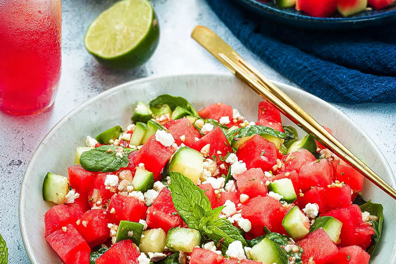 Watermelon and Spinach Salad: A Refreshing Summer Delight 2 Watermelon and Spinach Salad
