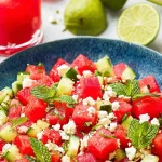 Refreshing Watermelon Feta Salad in a Bowl