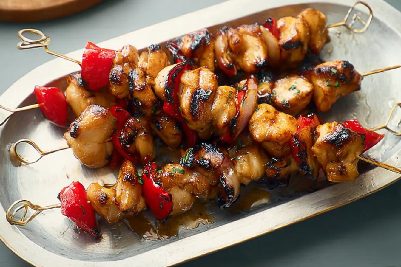 Yummy Honey Chicken Kabobs