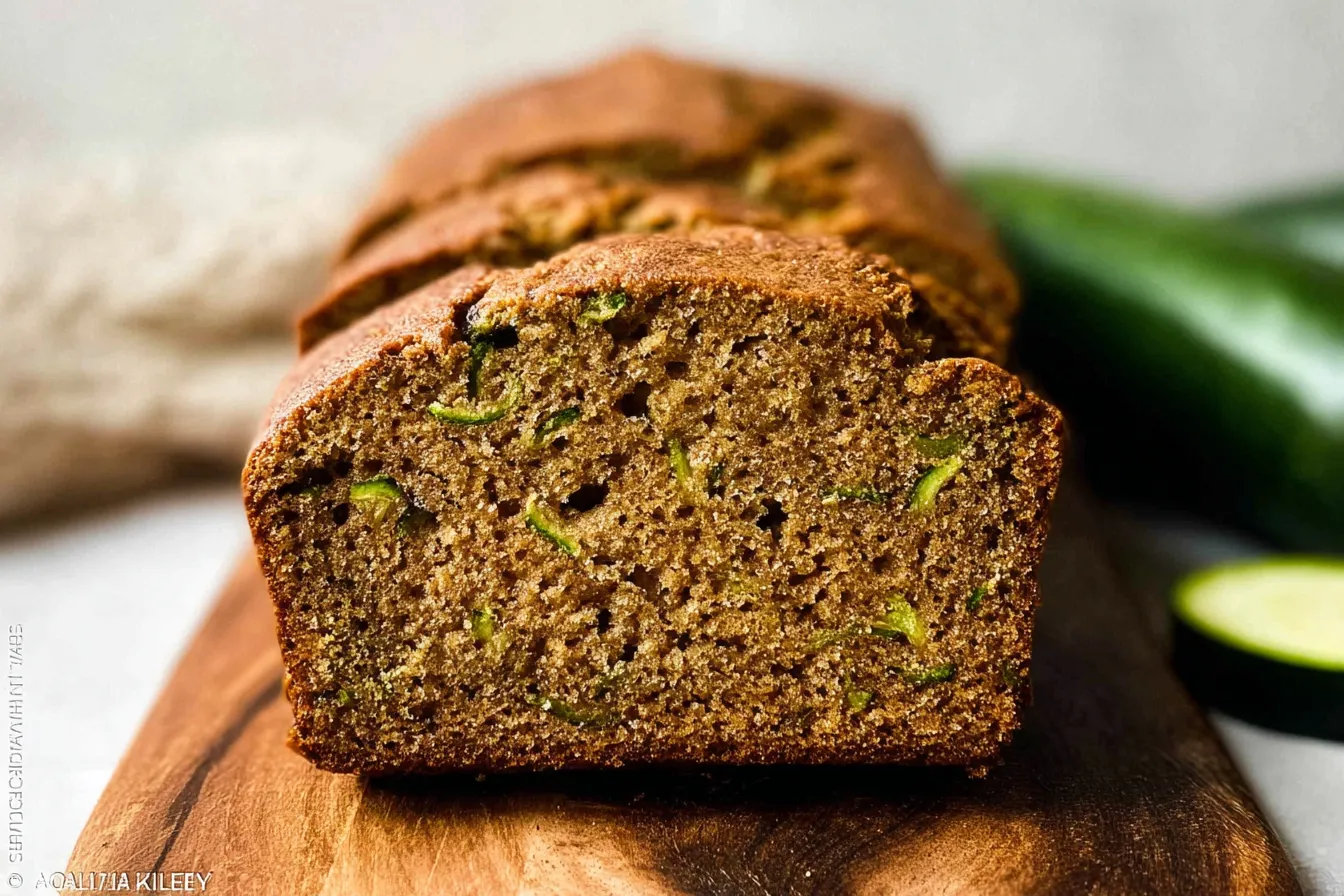 Zucchini Bread: The Delicious Treat You Can't Resist! 1 Moist Zucchini Bread Freshly Baked at Home