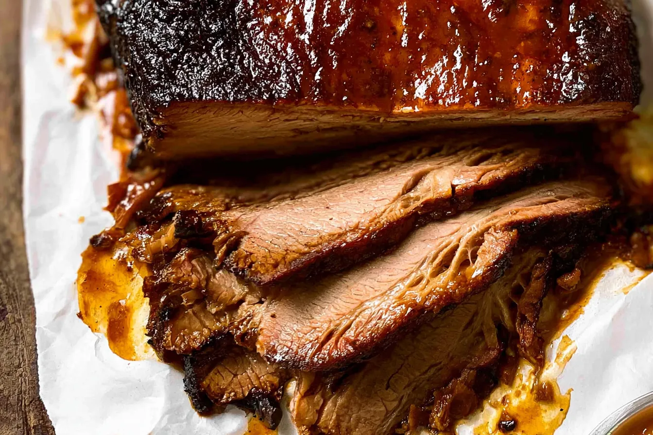 Beef Brisket: The Ultimate Guide to Delicious Perfection 1 Perfectly Cooked Beef Brisket on a Wooden Board