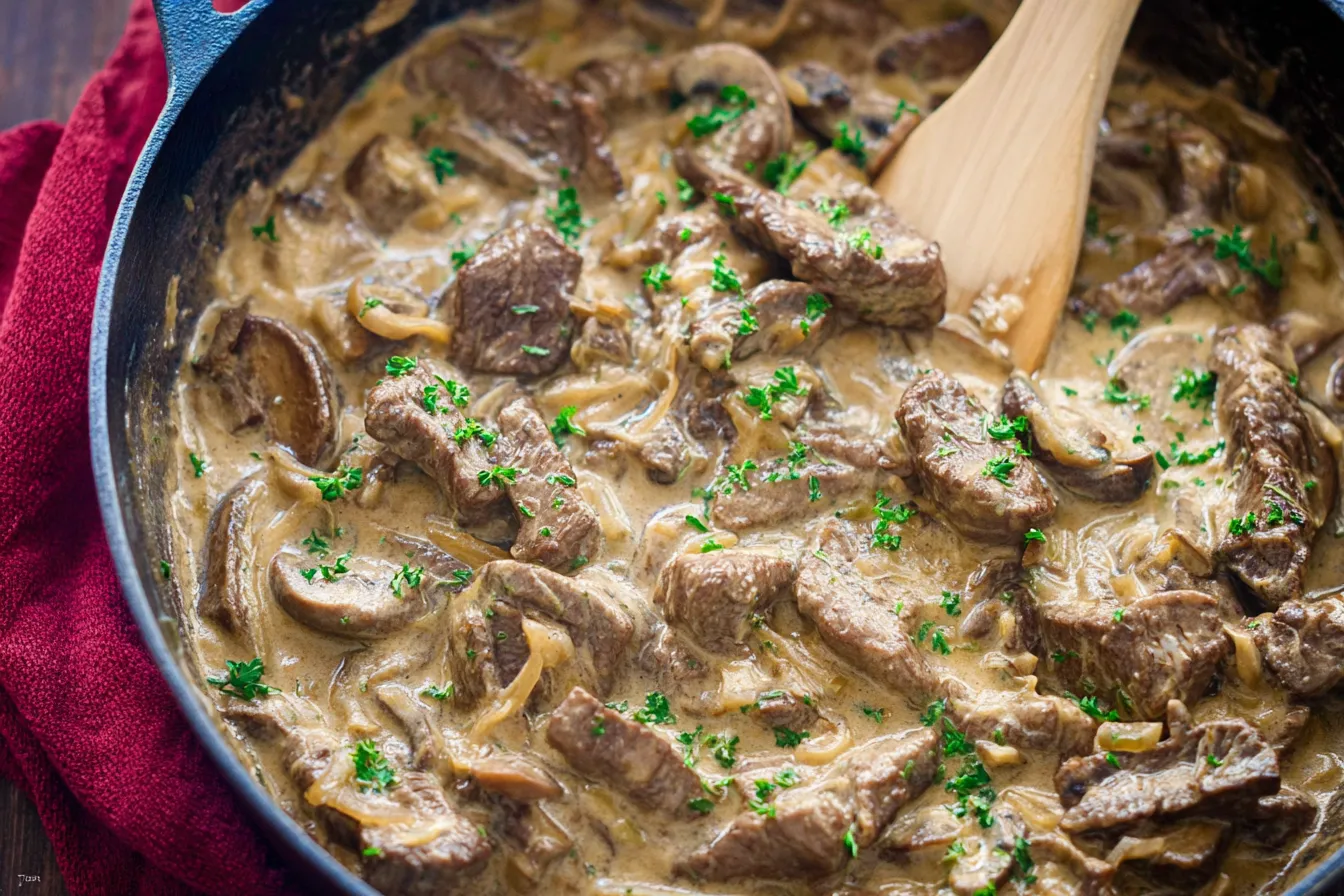Beef Stroganoff: A Comforting Classic to Savor 1 Delicious Beef Stroganoff in a Bowl