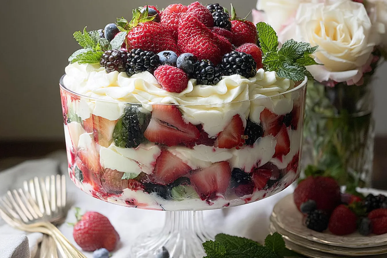 Berry Trifle: A Deliciously Decadent Summer Dessert 2 Berry Trifle