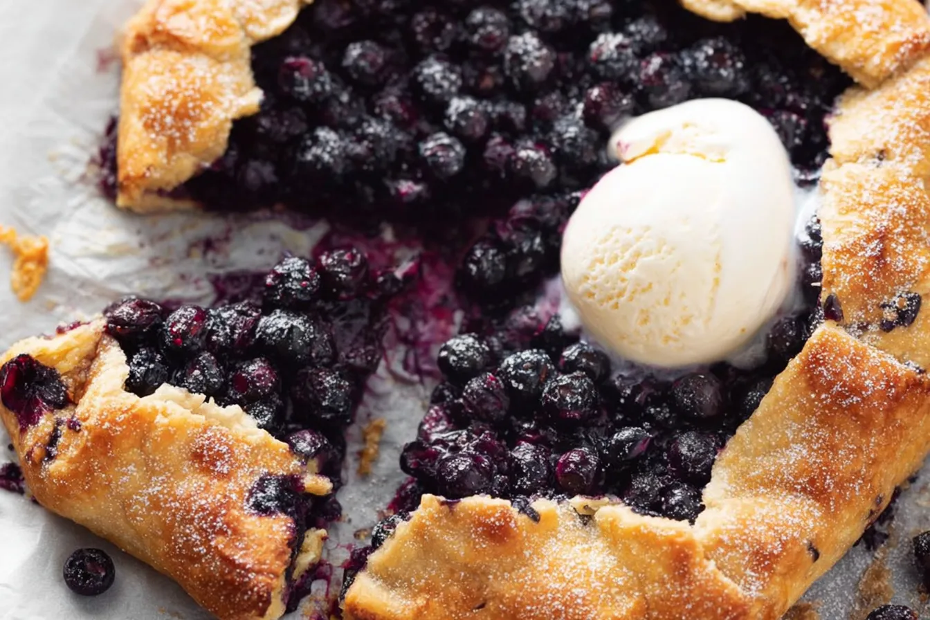 Blueberry Galette Fresh Out of the Oven