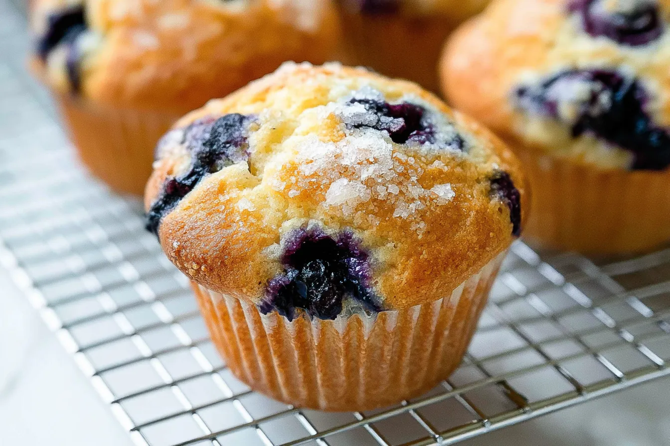 Delicious Blueberry Muffins Fresh from the Oven