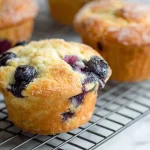 Freshly Baked Blueberry Muffins Piled High