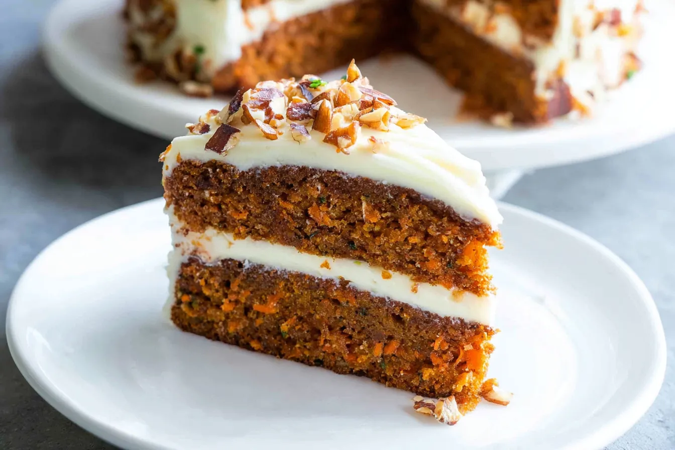 Carrot Cake: The Delightful Dessert You Need to Try! 1 Mouthwatering Carrot Cake Decorated with Cream Cheese Frosting