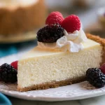 Decadent Cheesecake Slice on a Plate