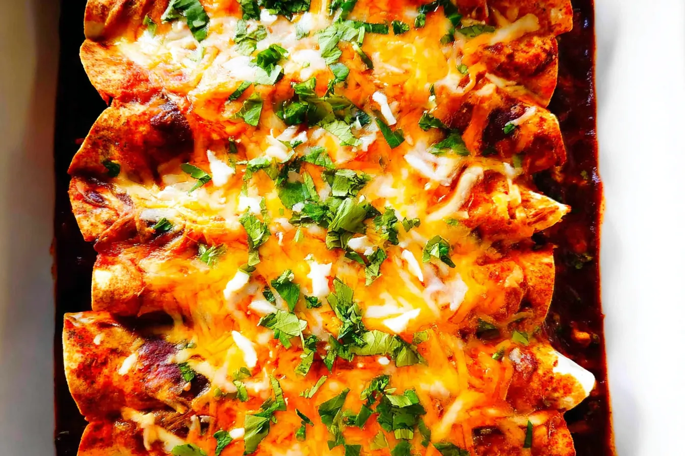 Delicious Chicken Enchiladas Ready to Serve