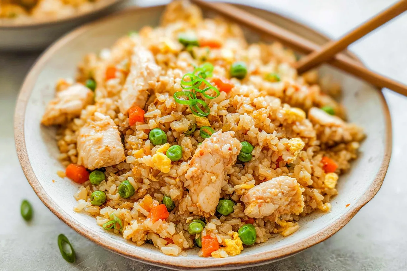 Delicious Chicken Fried Rice in a Bowl