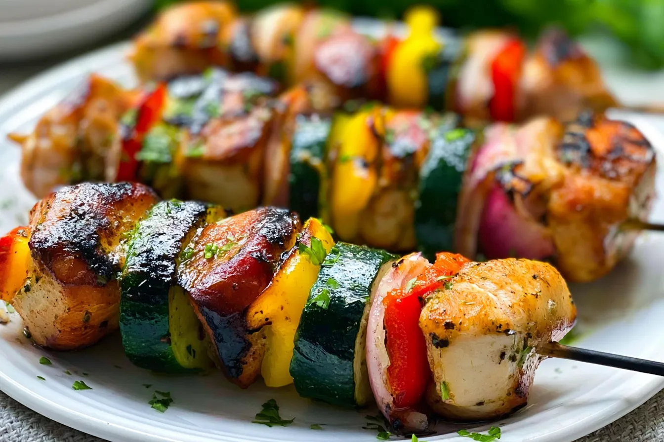 Delicious Chicken Kabobs Ready to Grill