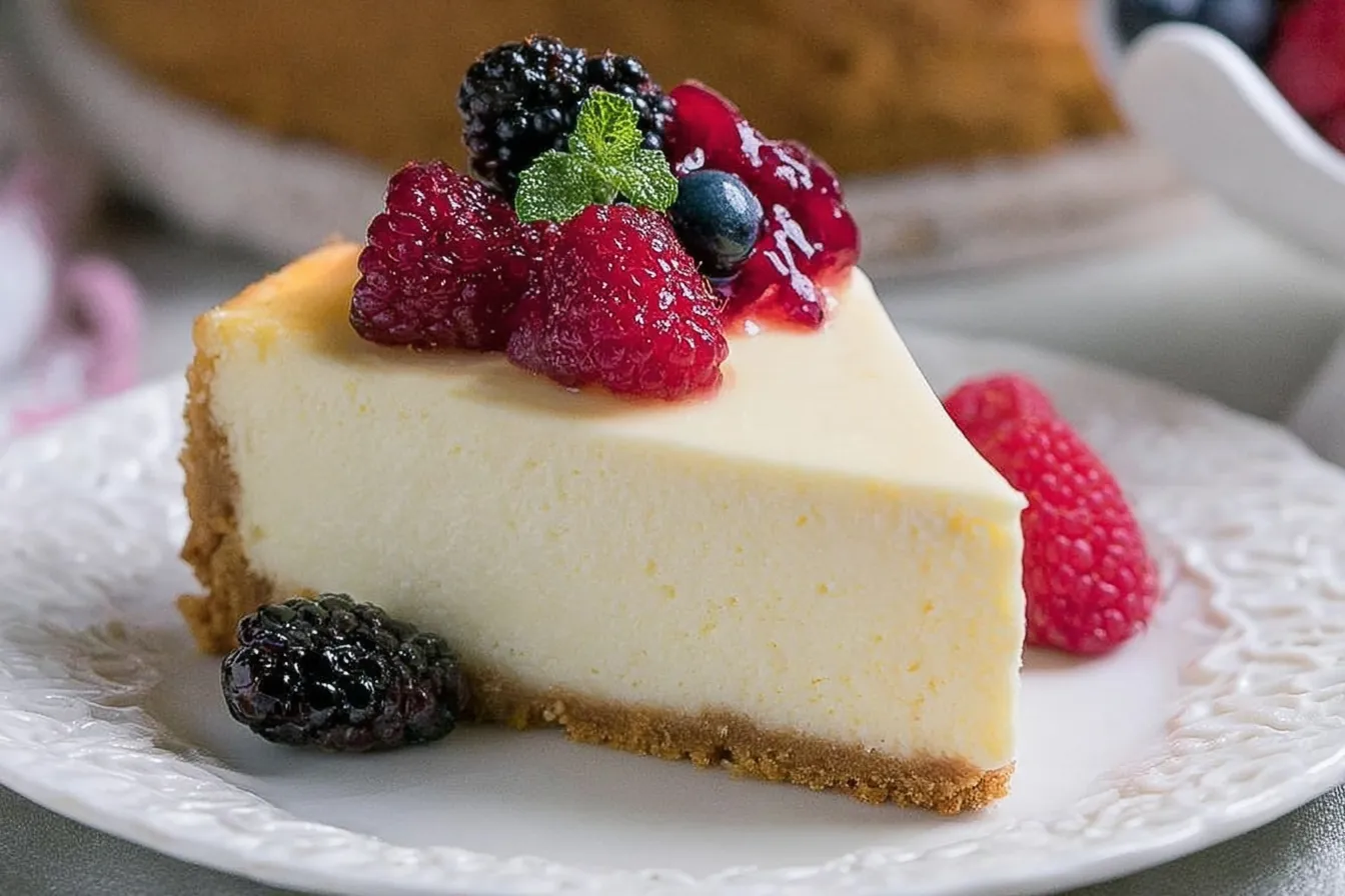 Classic Cheesecake: An Irresistible Treat You Can't Resist 1 Classic Cheesecake Slices Ready to Serve