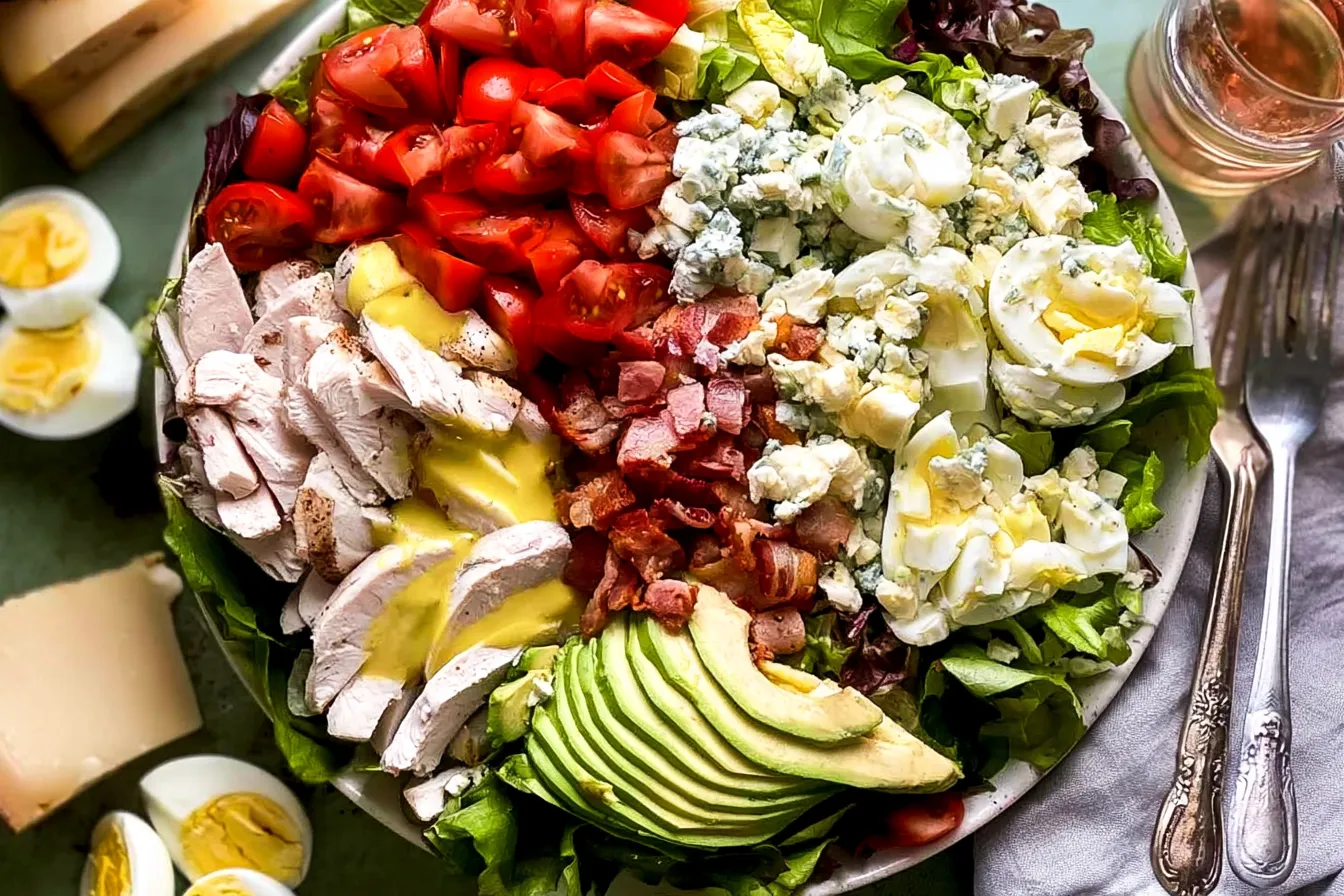 Cobb Salad: A Delightful Twist on Classic Flavor 1 Cobb Salad Platter with Fresh Ingredients