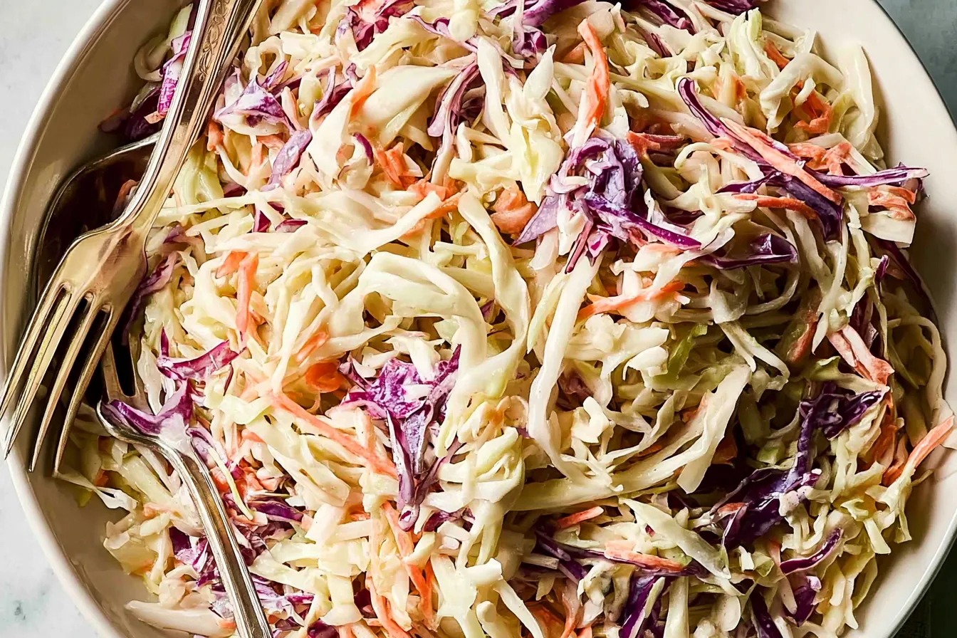 Coleslaw: The Creamy Delight You'll Love Every Bite 1 Fresh Coleslaw with Vibrant Veggies