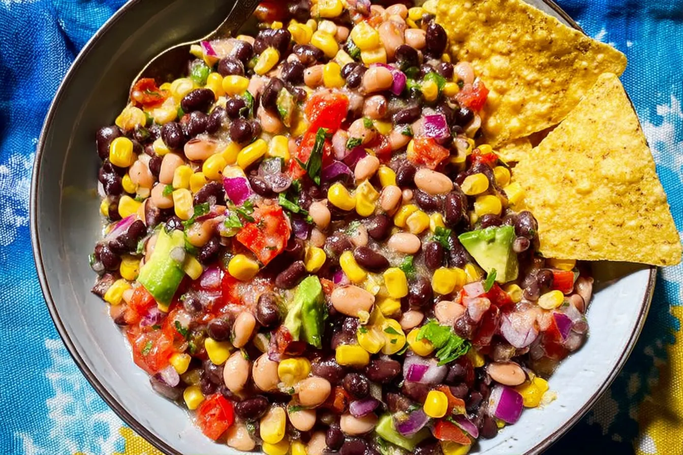 Cowboy Caviar: A Flavorful Twist You'll Love 1 Cowboy Caviar in a Bowl with Fresh Ingredients