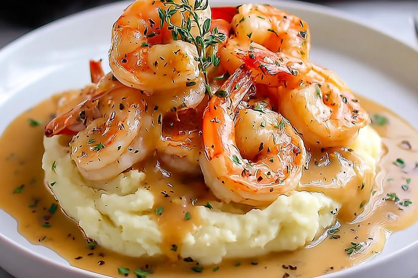 Creamy Garlic Butter Shrimp With Mashed Potatoes Delight 1 Creamy Garlic Butter Shrimp With Mashed Potatoes Dish