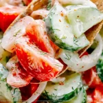 Cucumber Tomato Salad Ready to Serve
