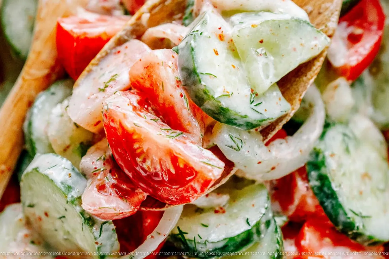 Cucumber Tomato Salad: A Fresh and Healthy Delight 1 Cucumber Tomato Salad Ready to Serve