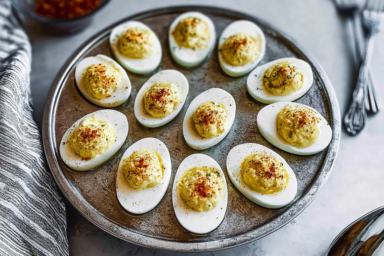 Deviled Eggs Delight: A Must-Try Recipe for Every Occasion 1 Deviled Eggs on a Platter – Perfect for Parties