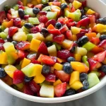 Colorful Fresh Fruit Salad with Seasonal Ingredients