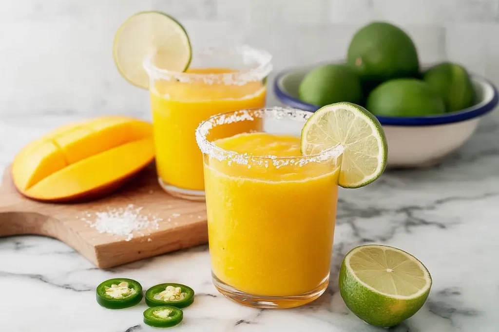 Frozen Mango Margarita Slushie Ready to Enjoy