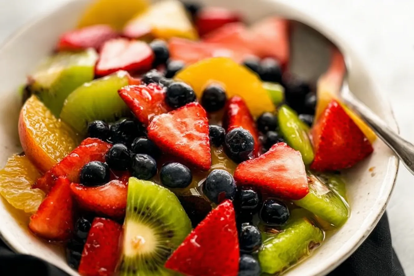 Fruit Salad with Honey Lime Dressing