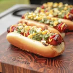 Grilled Hot Dogs with Creative Toppings