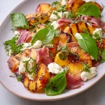 Delicious Grilled Peach Salad Ready to Serve