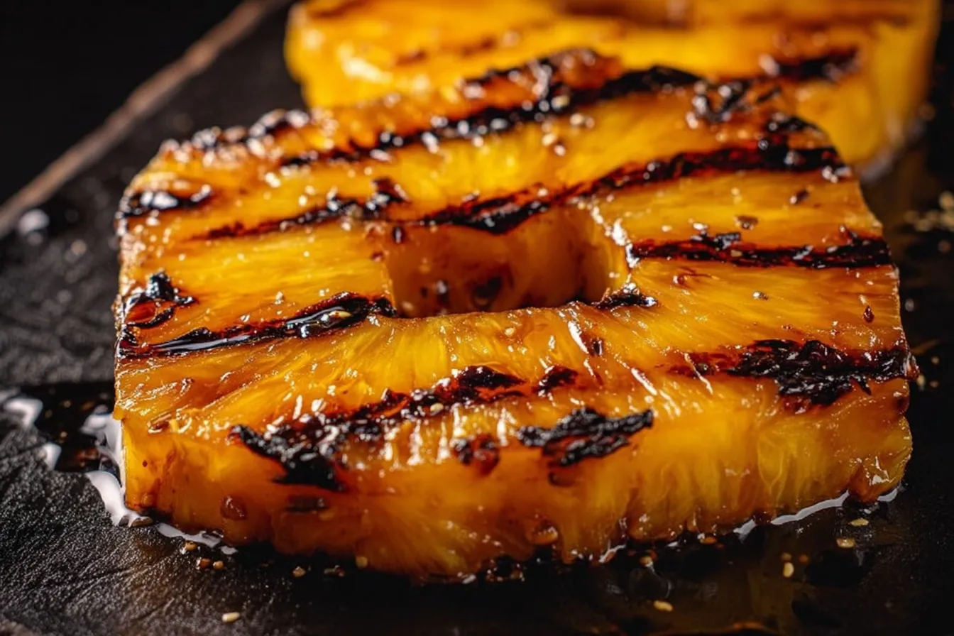 Grilled Pineapple with Brown Sugar Glaze on the Grill