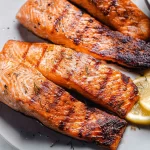 Grilled Salmon on a Platter