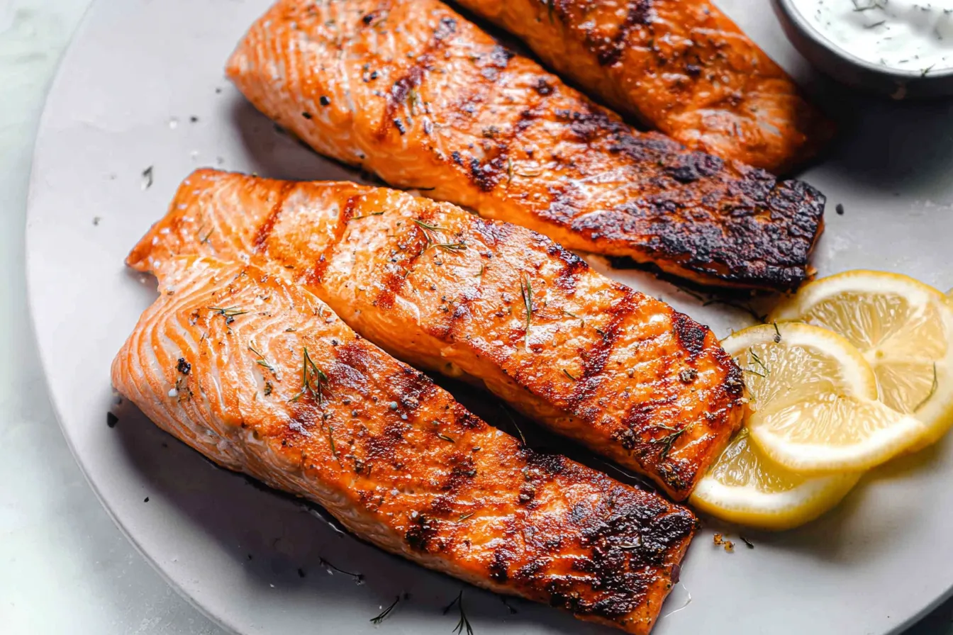 Grilled Salmon: A Flavorful Delight You Can't Resist 1 Grilled Salmon on a Platter