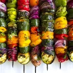 Colorful Grilled Vegetable Skewers on the Grill