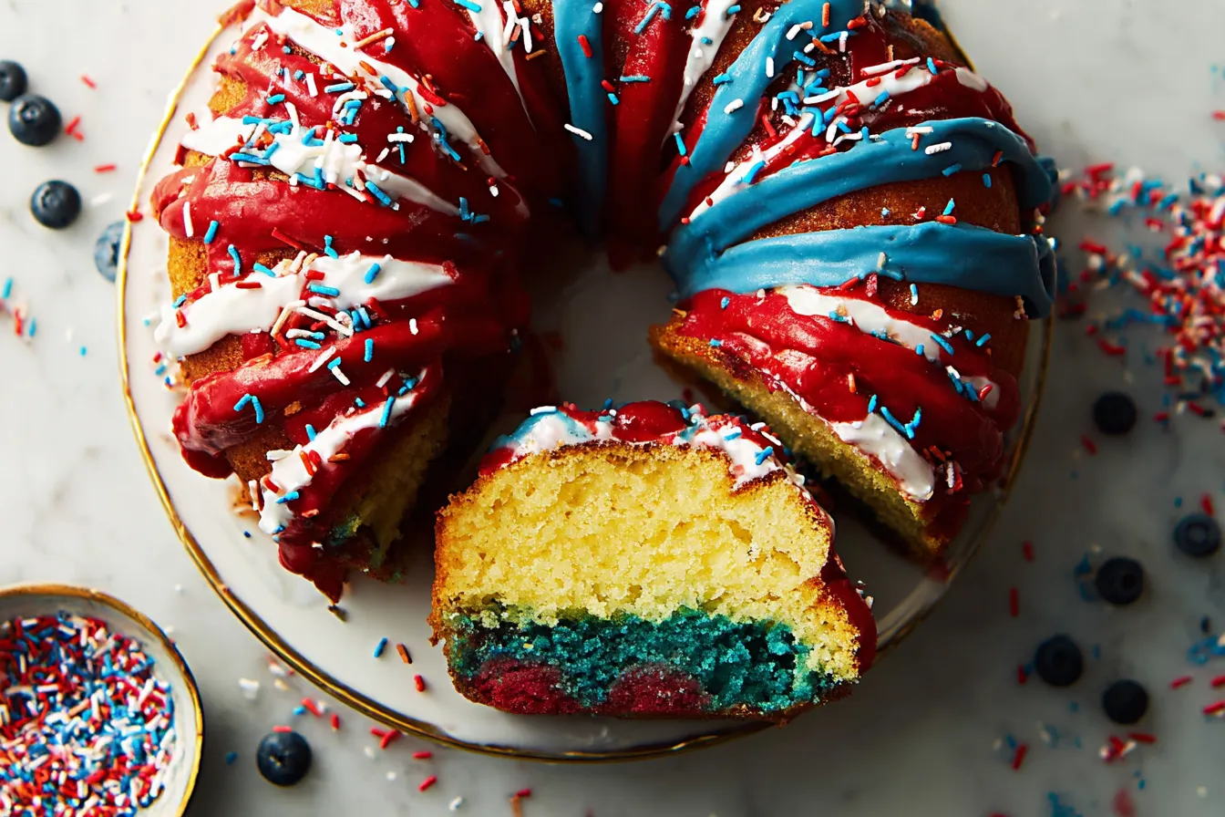 Lemon Berry Firecracker Cake: A Burst of Summer Flavor! 1 Lemon Berry Firecracker Cake Sliced and Ready to Enjoy