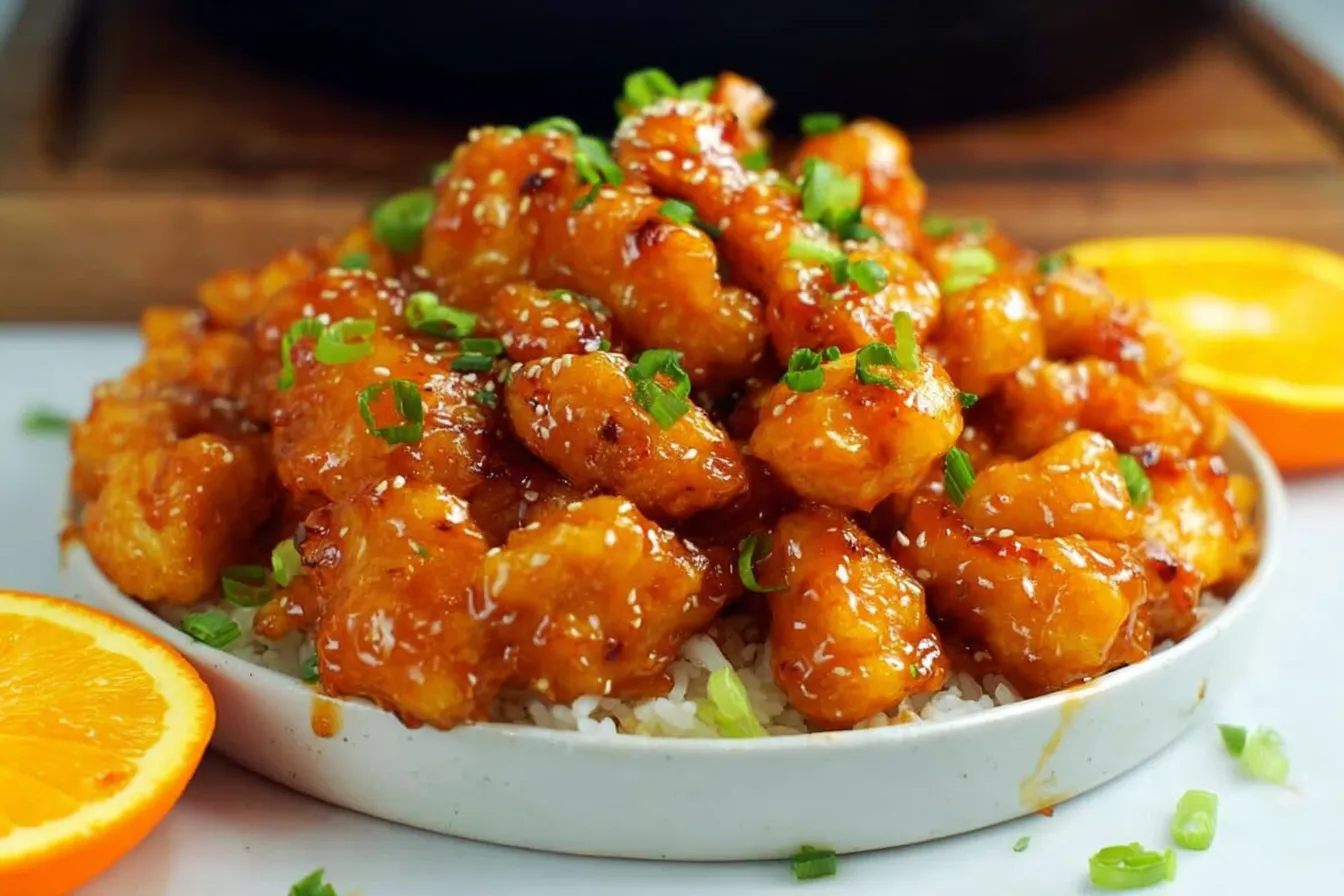 Orange Chicken: A Delicious Weeknight Favorite 1 Delicious Orange Chicken Plated for Dinner