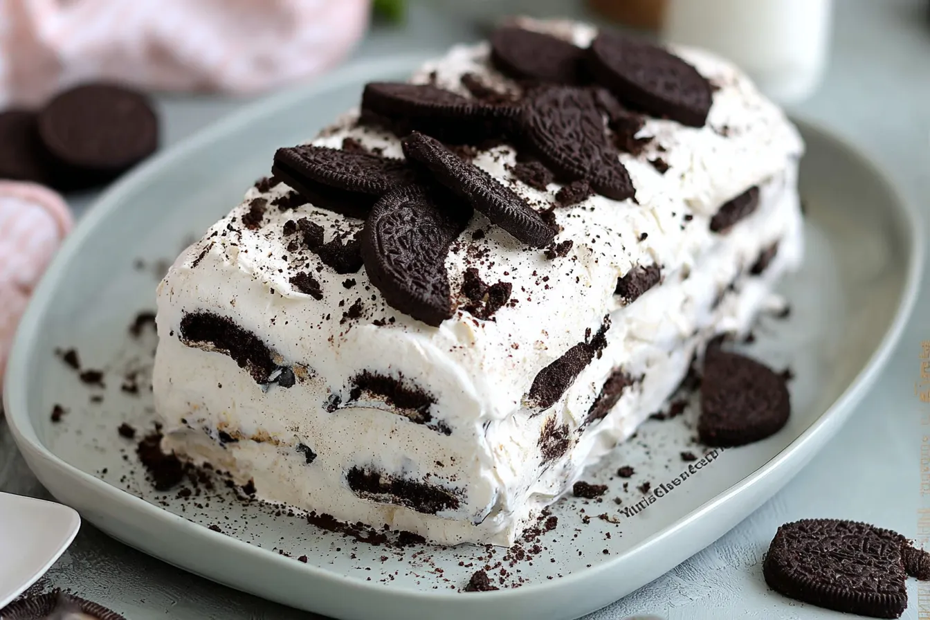Oreo Icebox Cake: The Dessert You Can’t Resist! 1 Delicious Oreo Icebox Cake Slice