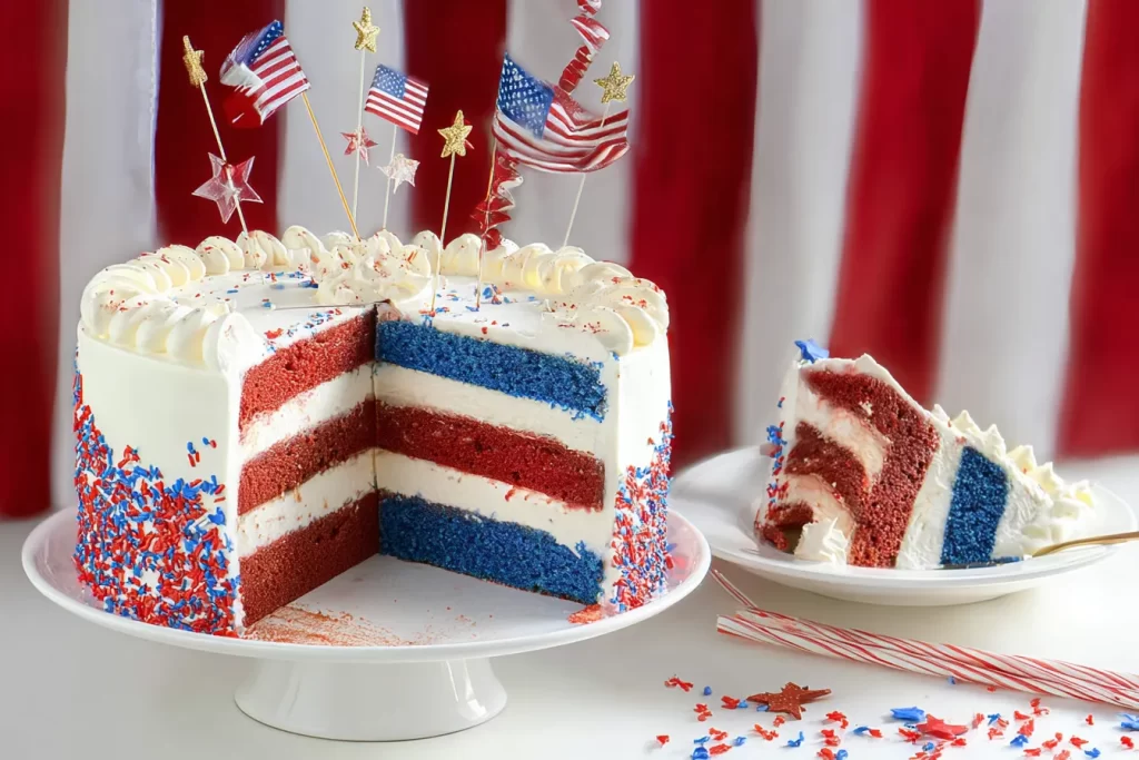 Patriotic Flag Cake: A Festive Delight for Celebrations 2 Patriotic Flag Cake - Delicious and Festive Dessert