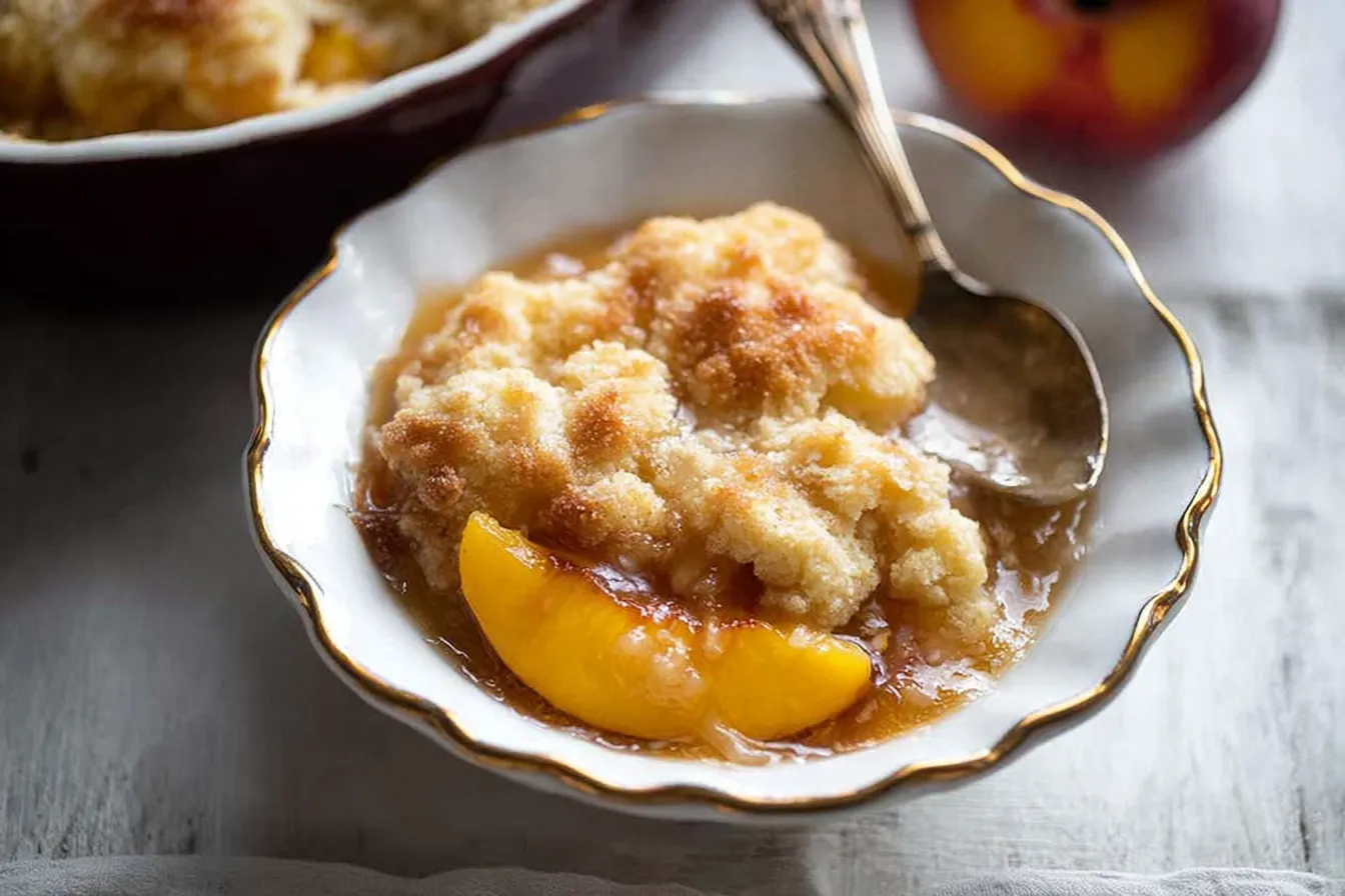 Irresistible Peach Cobbler Fresh from the Oven