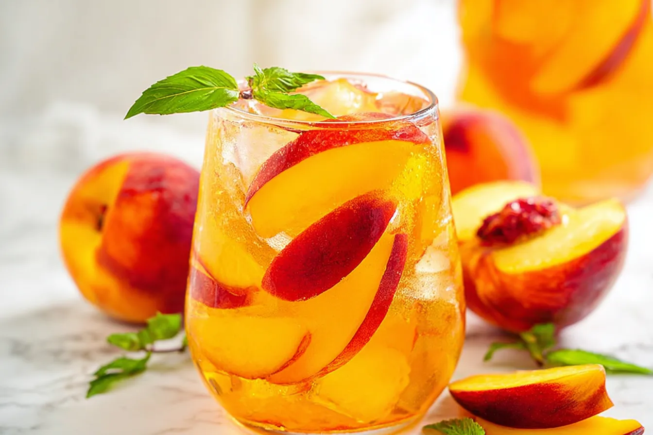 Peach Sangria: Refreshing Delight for Summer Sips 2 Peach Sangria