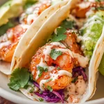 Delicious Shrimp Tacos on a Bright Plate