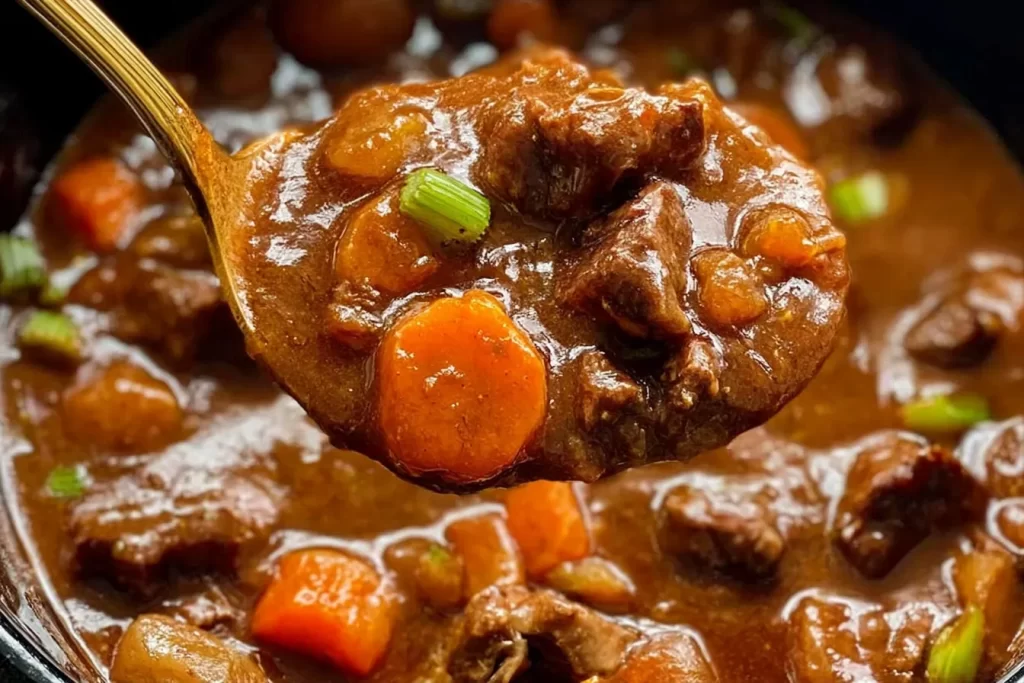 Slow Cooker Beef Stew in a Bowl