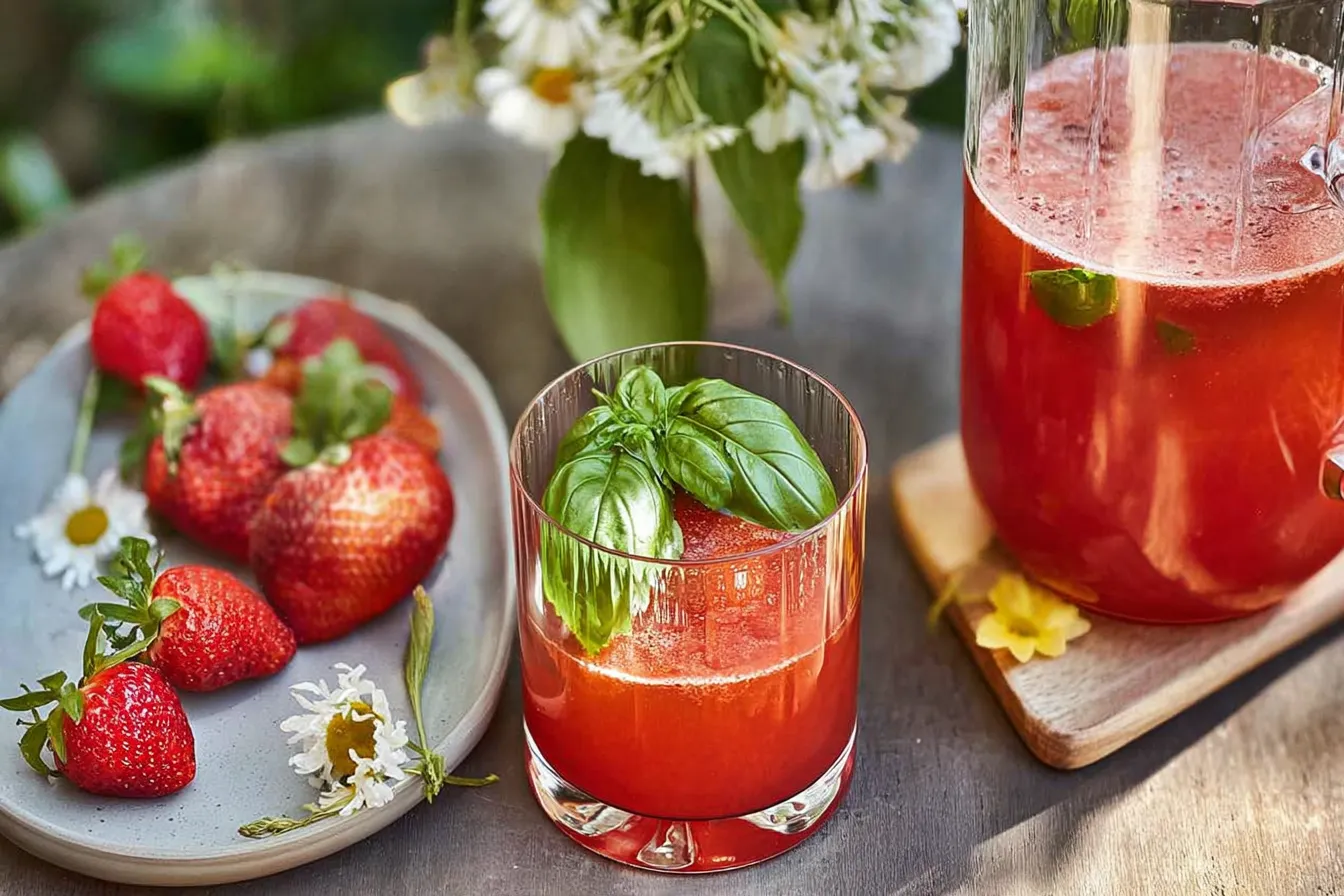 Strawberry Basil Lemonade