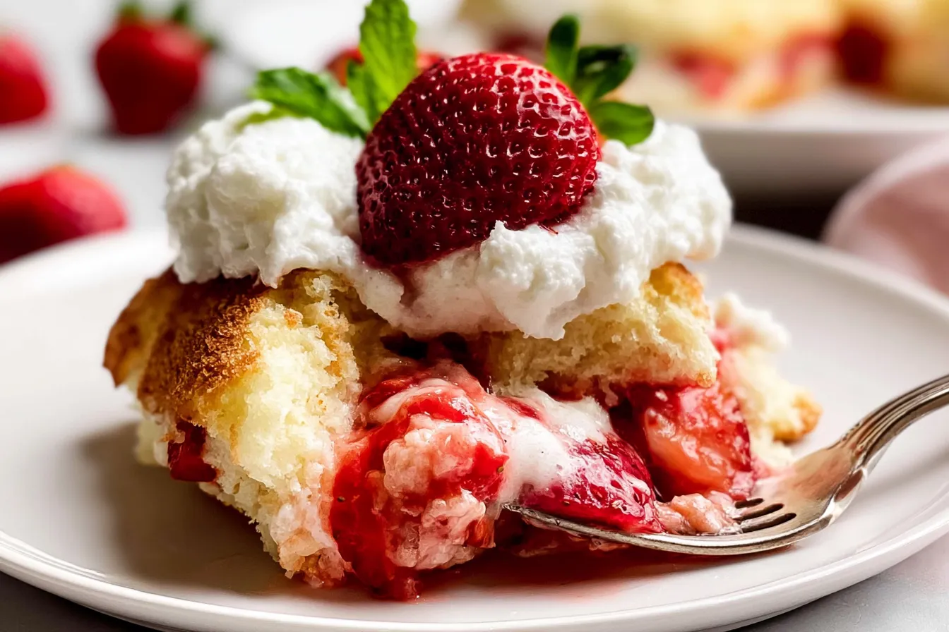 Delicious Strawberry Shortcake on a Plate