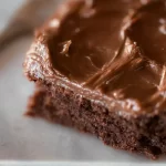 Texas Sheet Cake Slices on a Rustic Plate