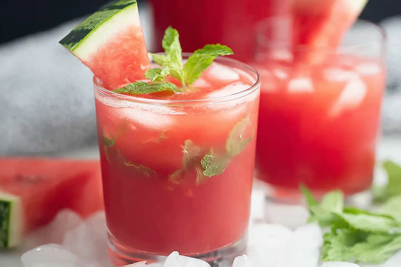 Refreshing Watermelon Agua Fresca in a Glass