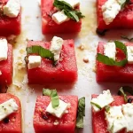 Refreshing Watermelon Feta and Basil Bites