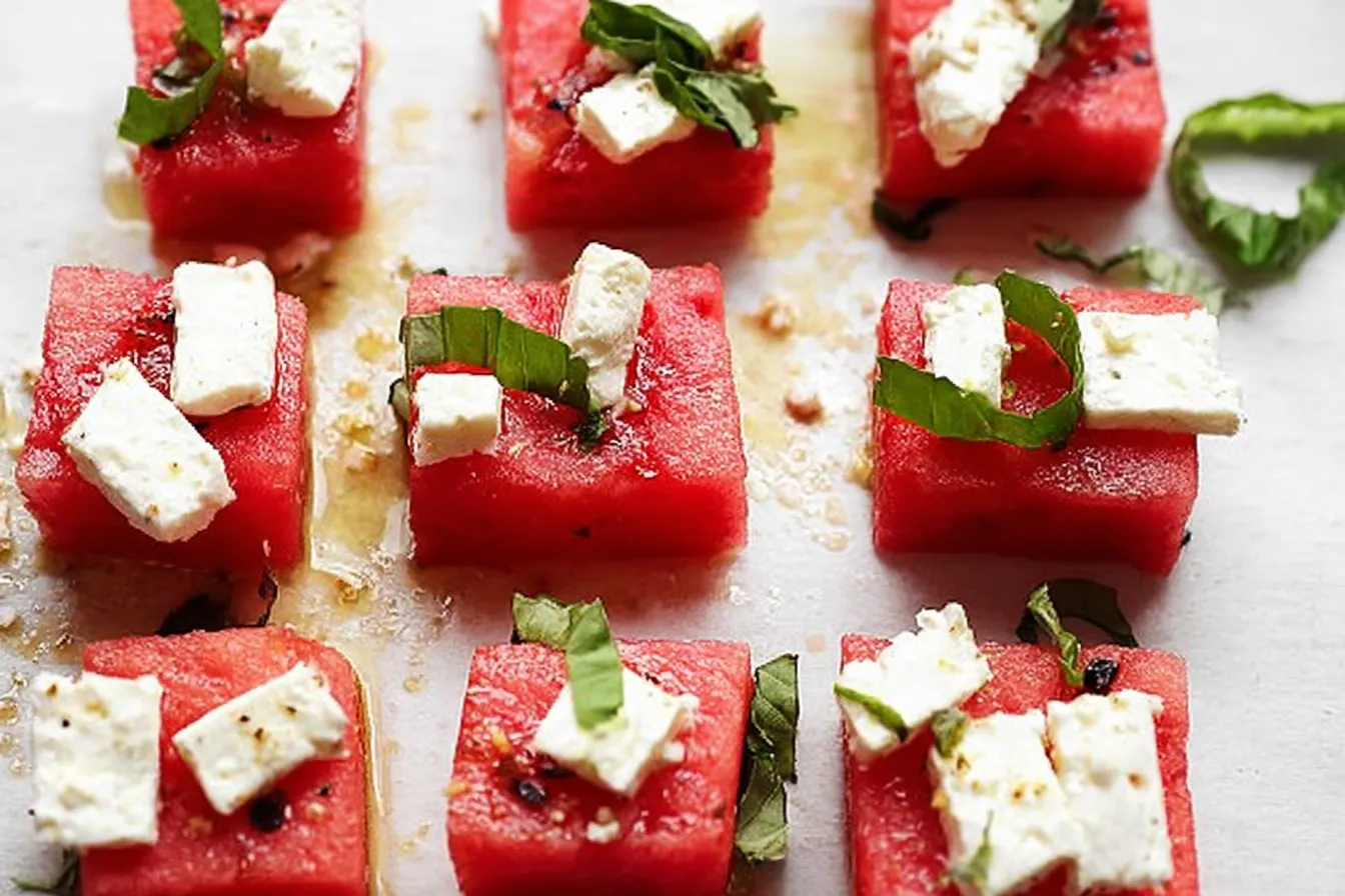 Watermelon Feta and Basil Bites: A Refreshing Delight! Refreshing Watermelon Feta and Basil Bites
